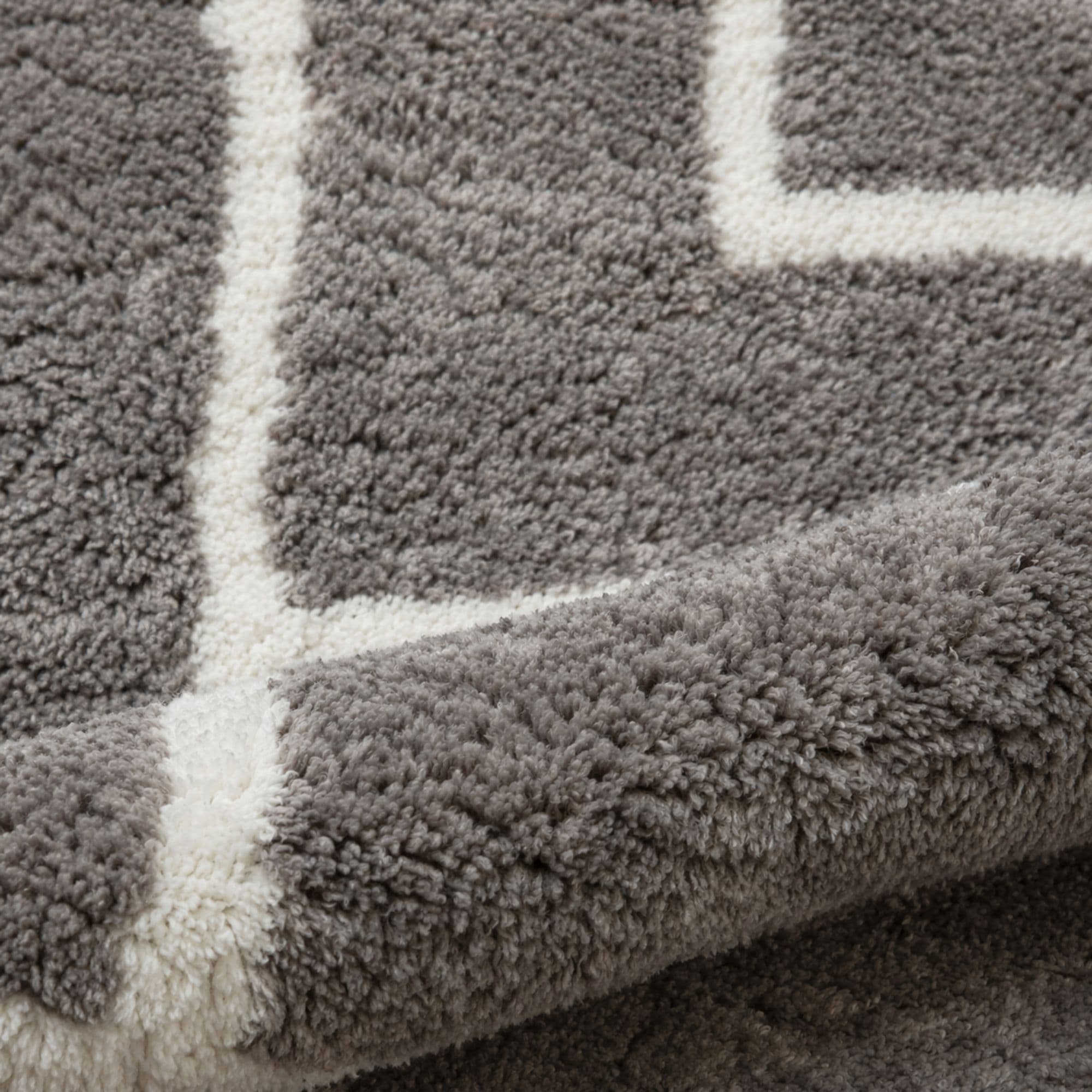 Modern Moroccan Area Rug - Ivory Negative Space - Detail view 2