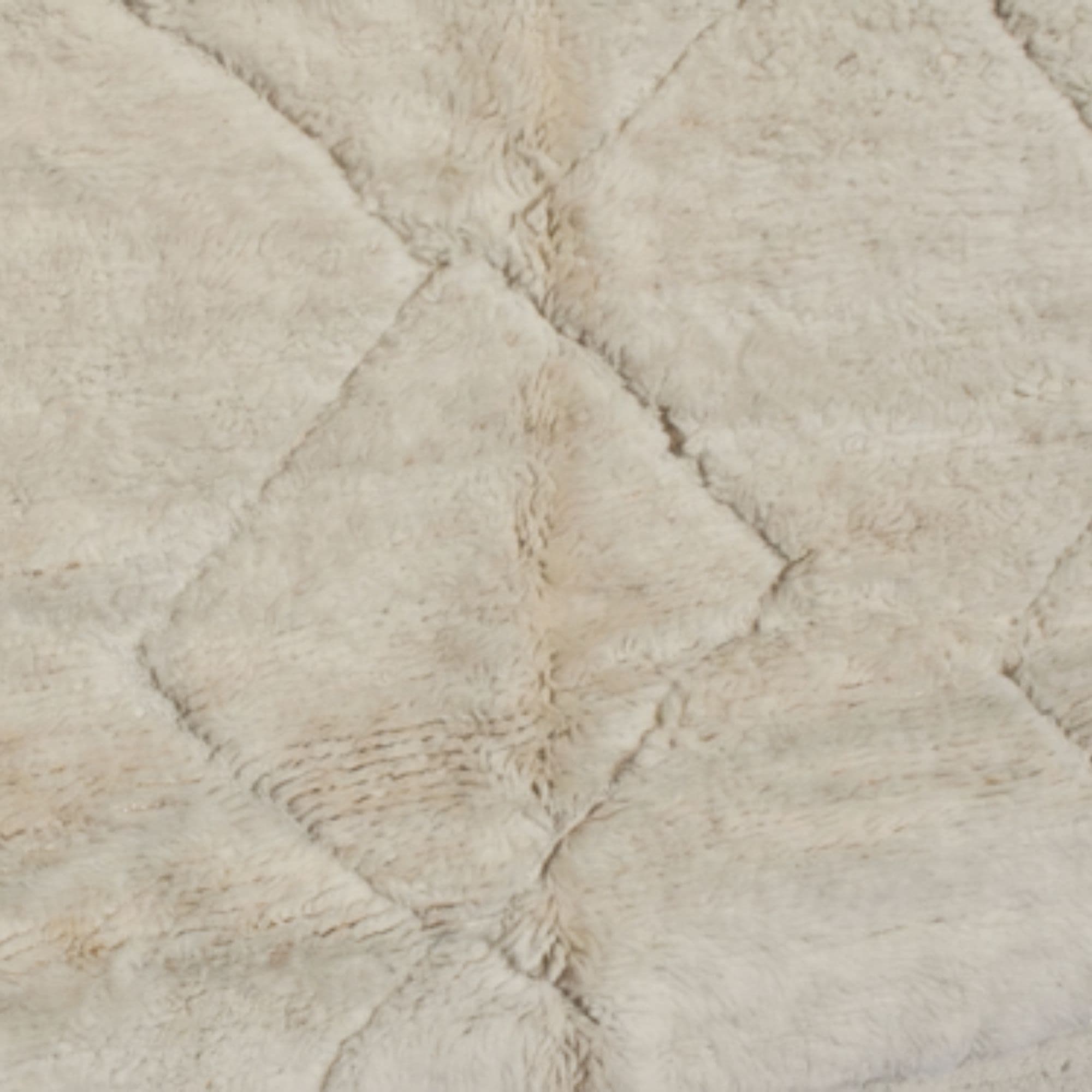 Hand-Knotted Ivory Beni Ourain Wool Rug — Medium - Detail view 3