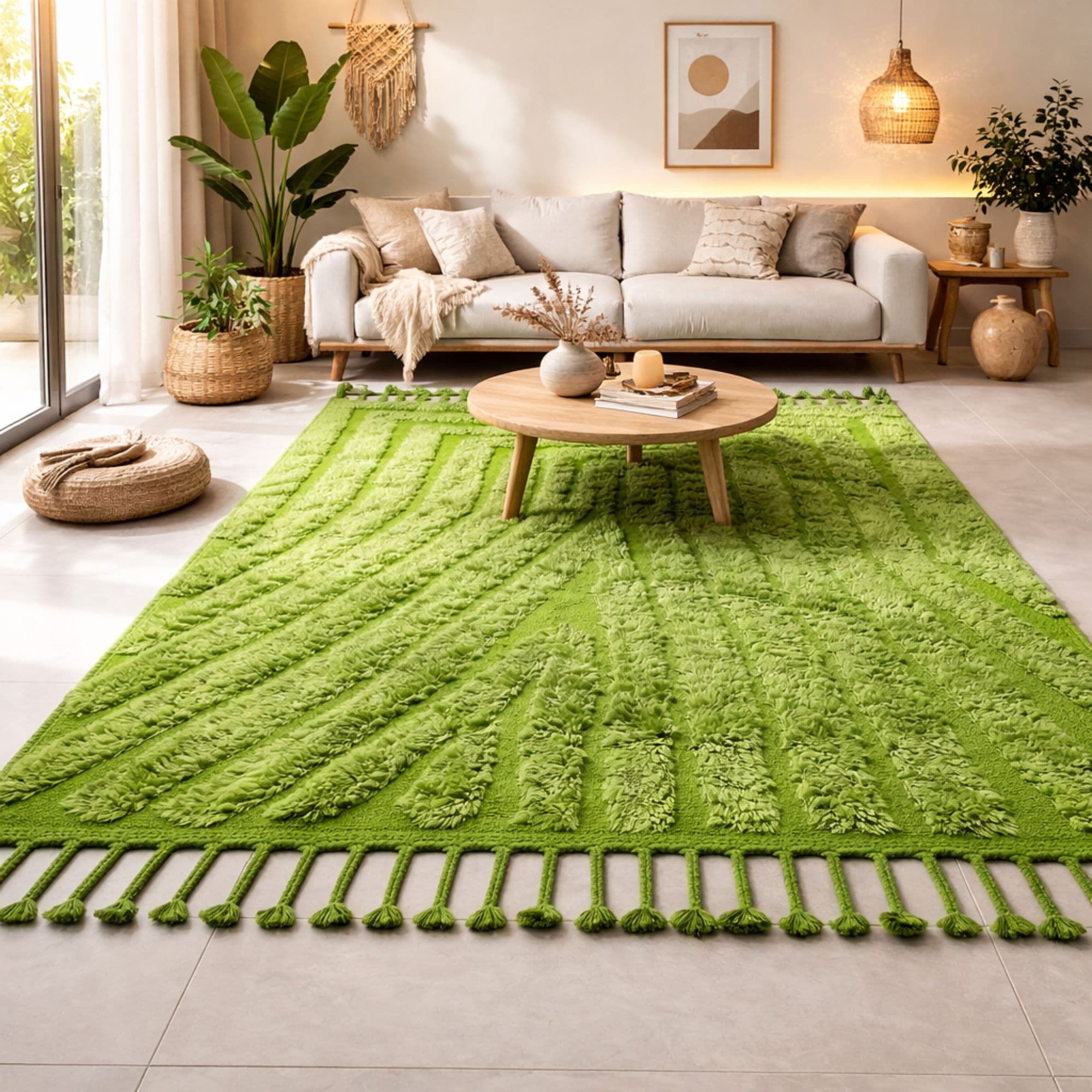 Mrirt Wool Rug — Ivory Large — Hand-Knotted in Morocco - Detail view 3