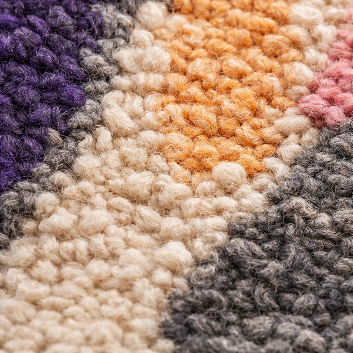 Moroccan Rug 8x10 — Pastel Berber Rug — Abstract Modern Style - Detail view 2