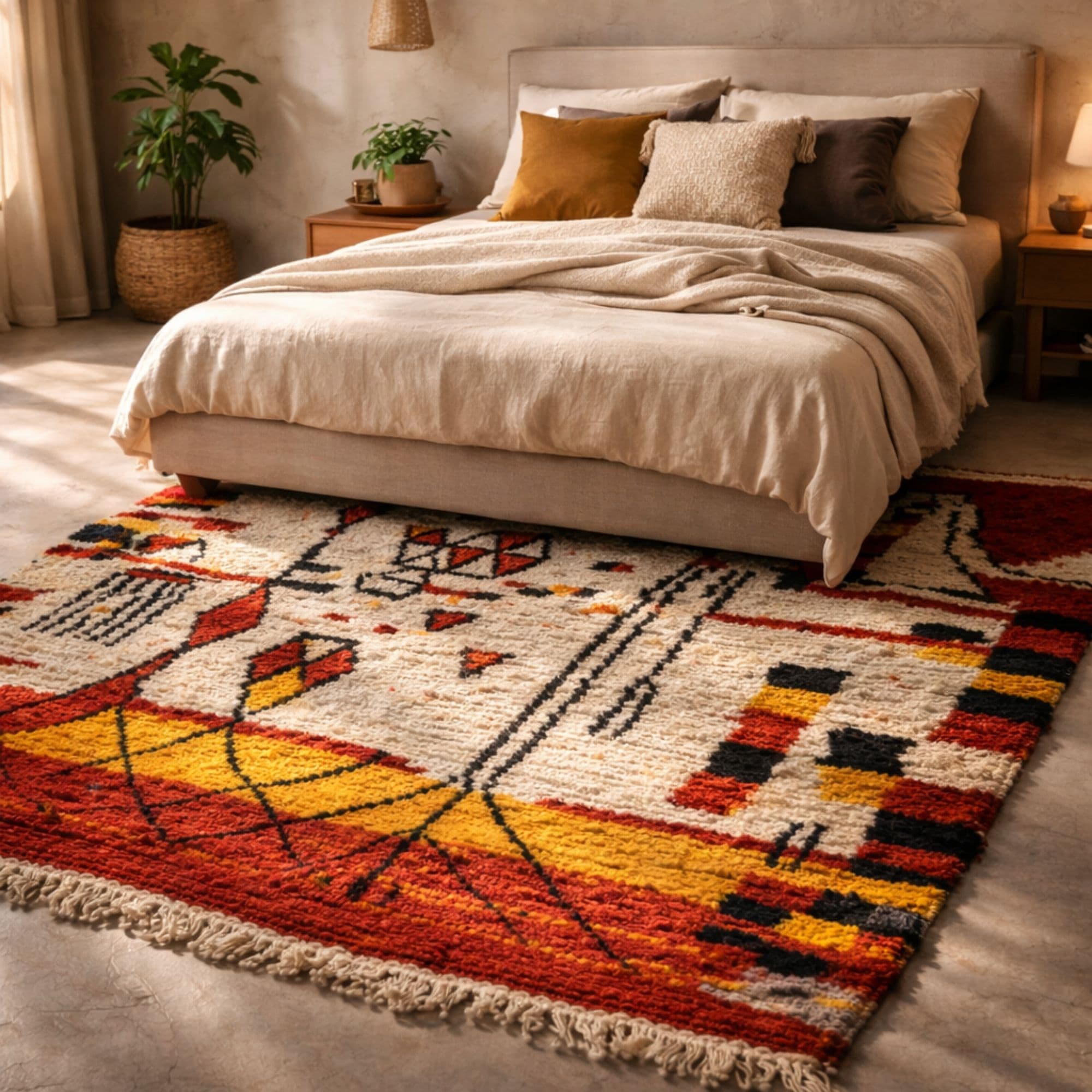 Moroccan Berber Rug — Heritage Tribal Rug — Amazigh Inspired - Detail view 2