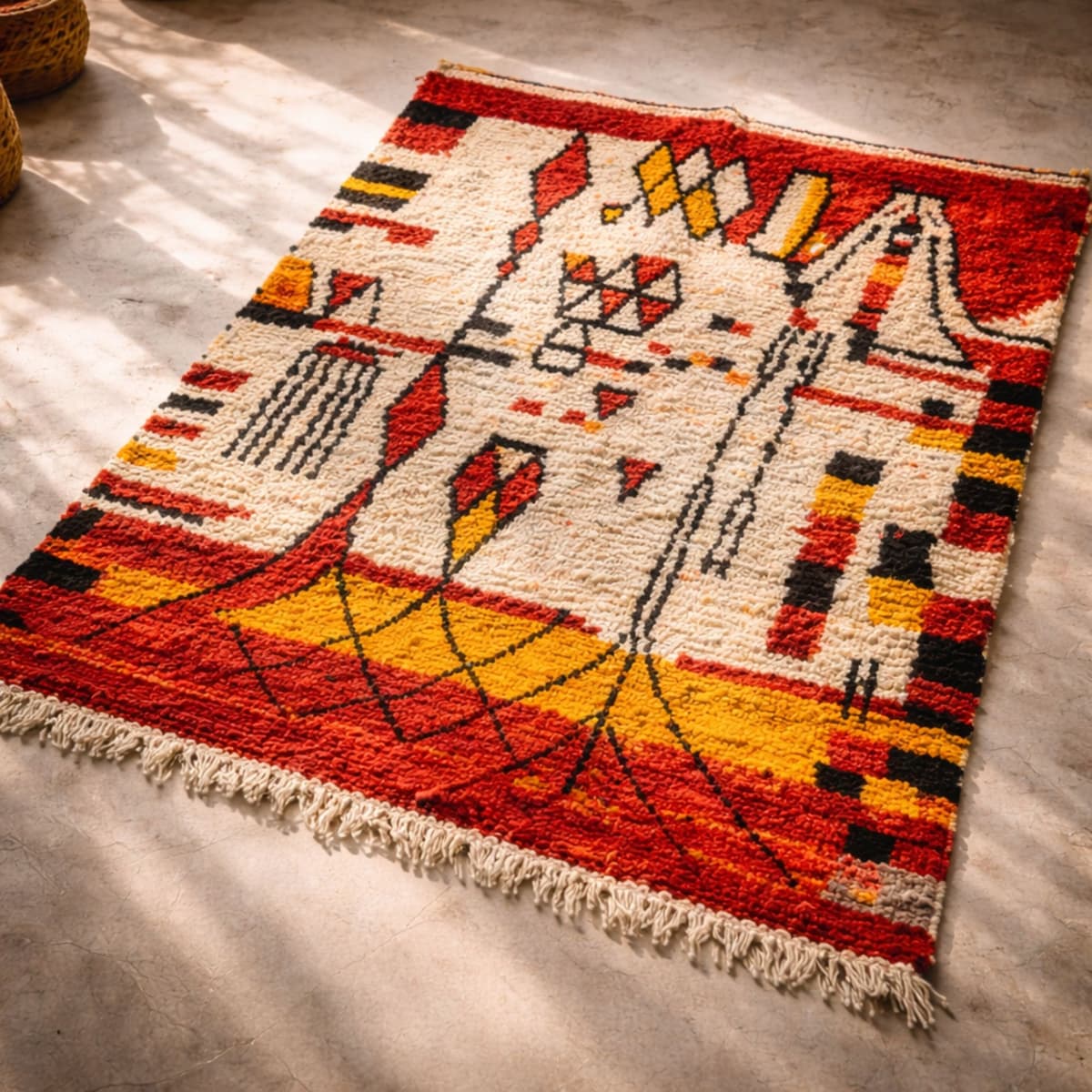 Moroccan Berber Rug — Heritage Tribal Rug — Amazigh In... - Detail view 3
