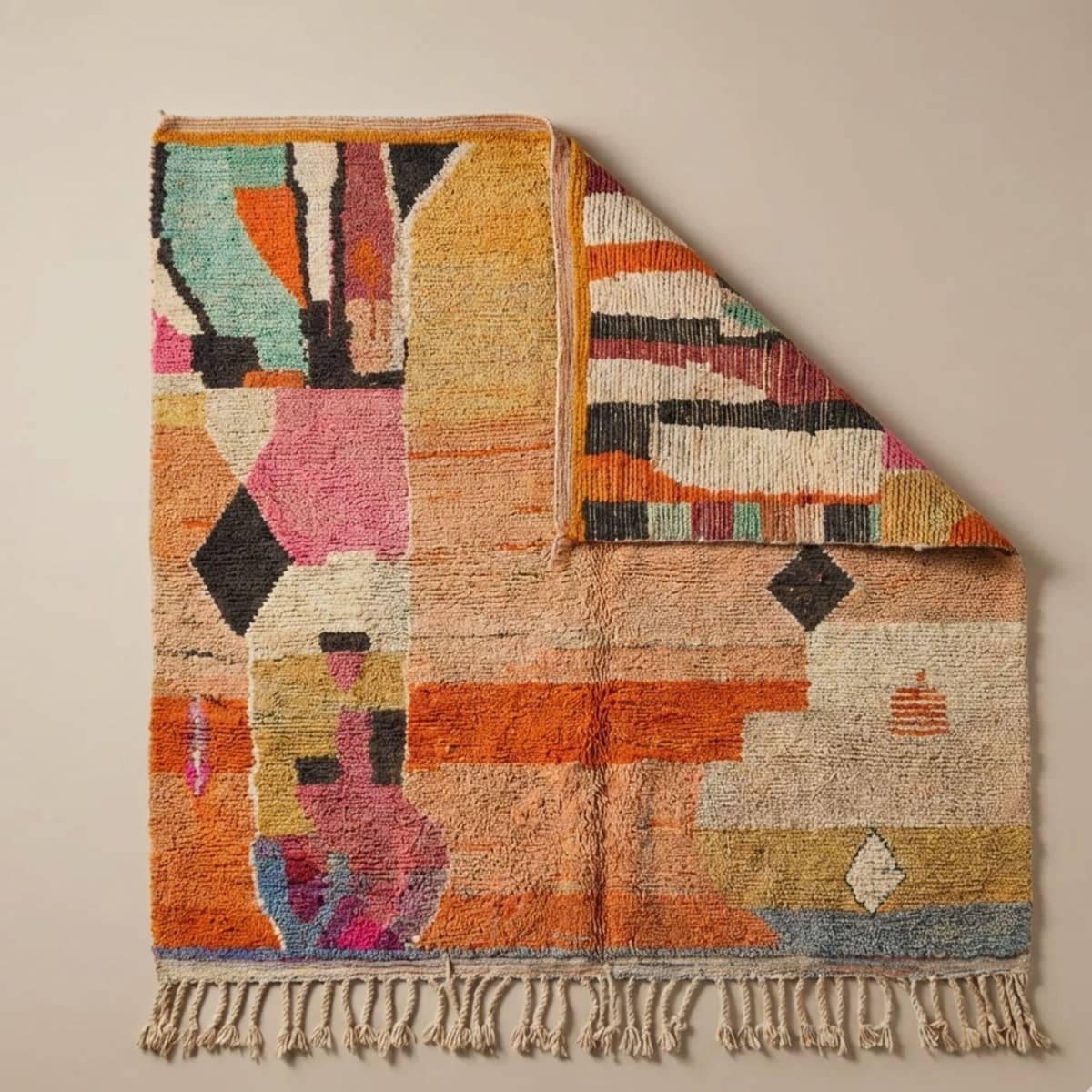 Custom Moroccan Rug — Abstract Berber Rug - Detail view 3