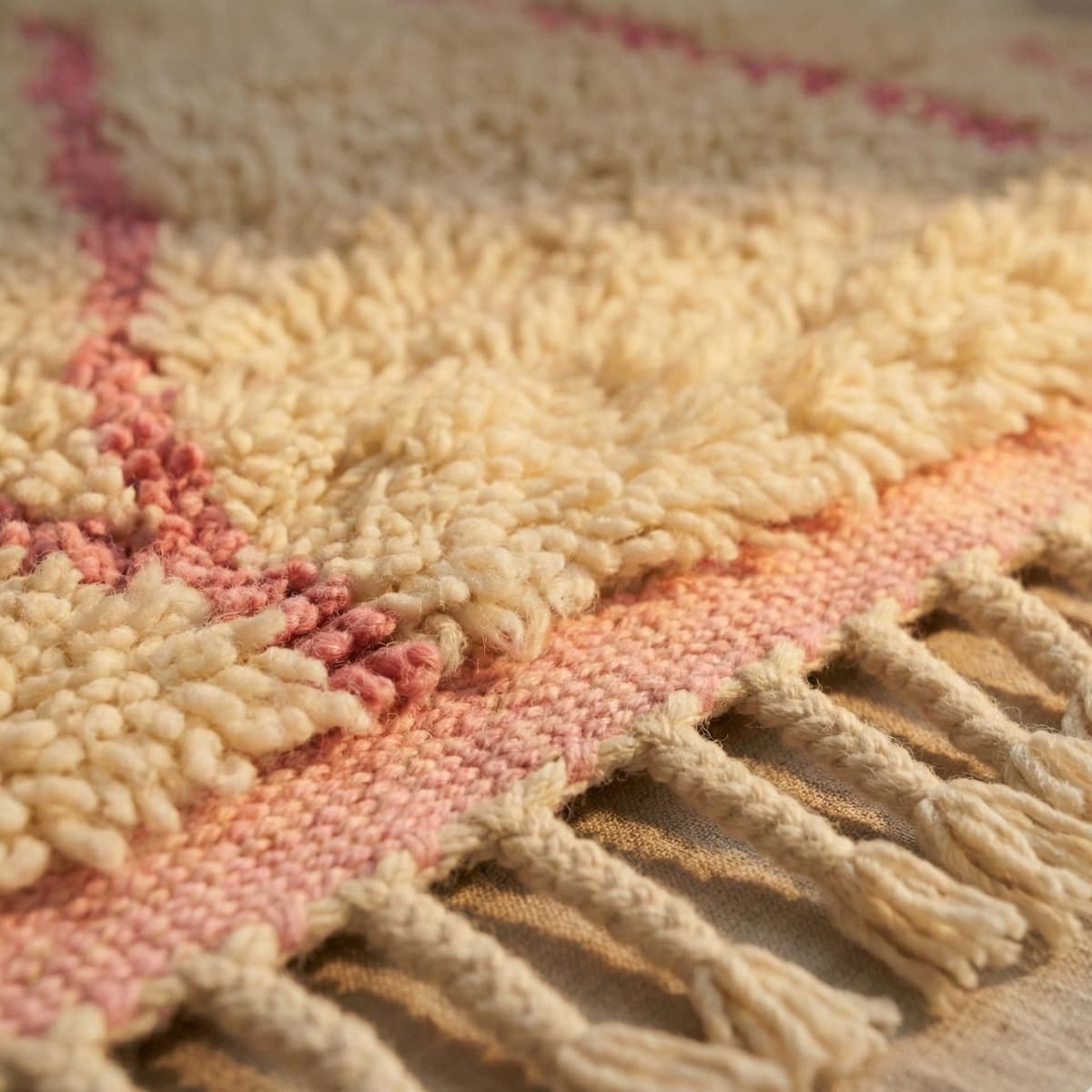 Beni Ourain Style Rug — Handmade Moroccan Carpet Berber Rug - Detail view 2