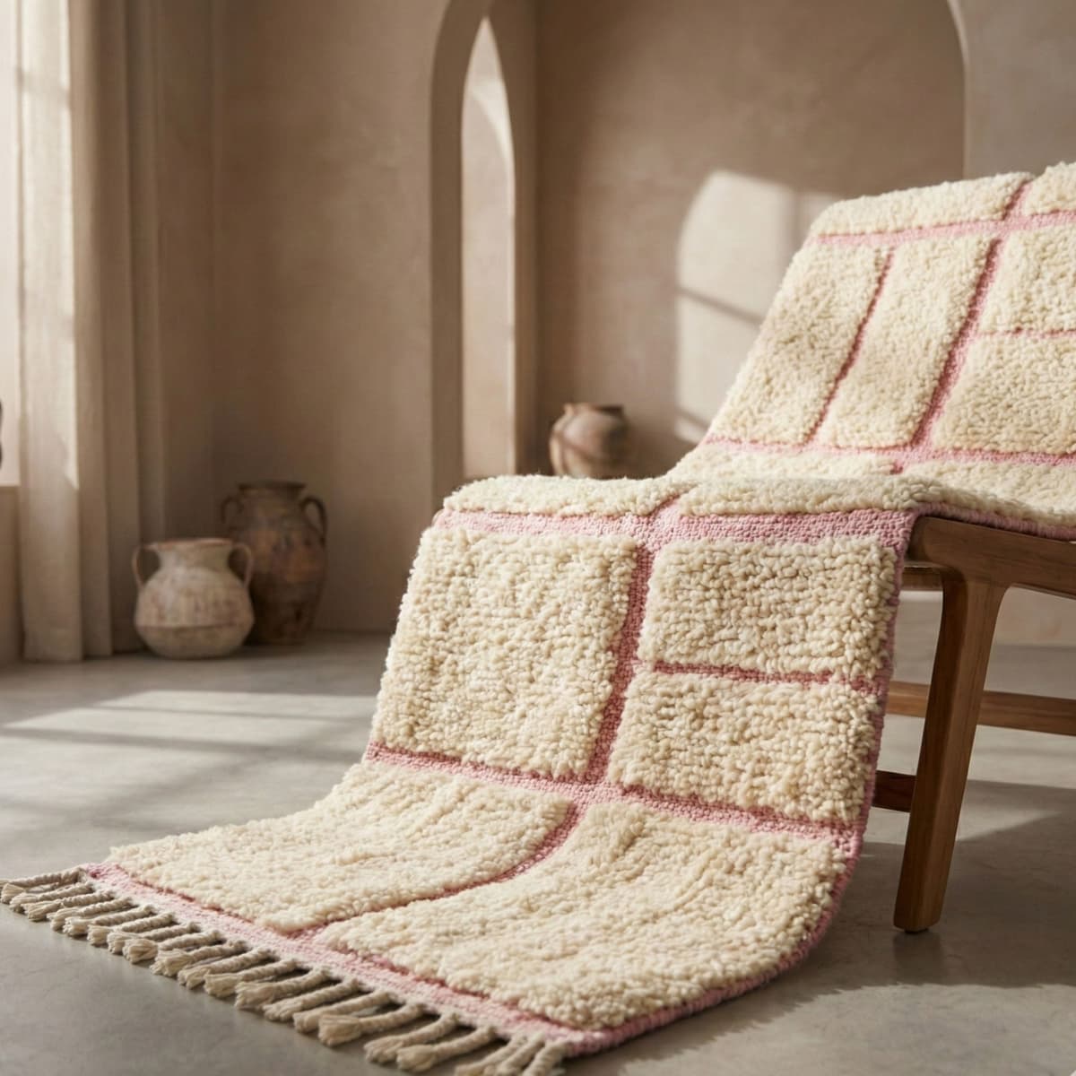 Beni Ourain Style Rug — Handmade Moroccan Carpet Berber Rug - Video thumbnail