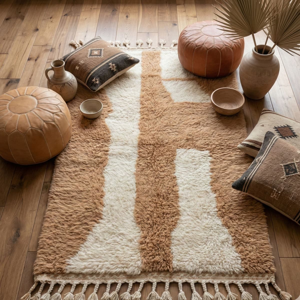 Moroccan Area Rug — Modern Berber Style - Detail view 2