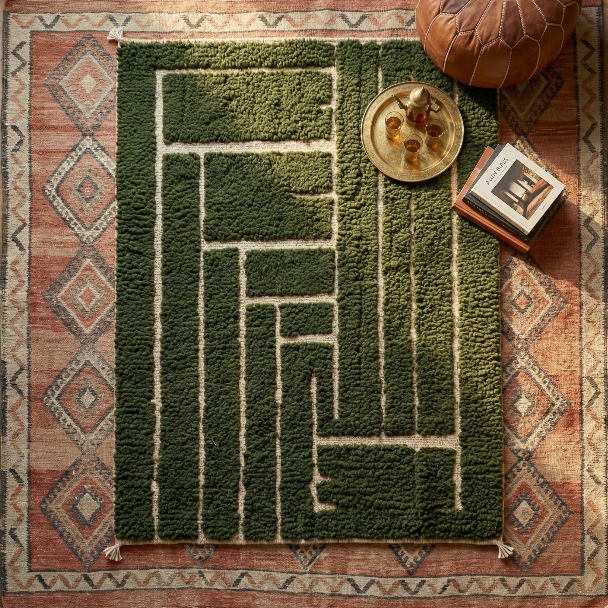 Large Wool Carpet — Berber Style - Detail view 3