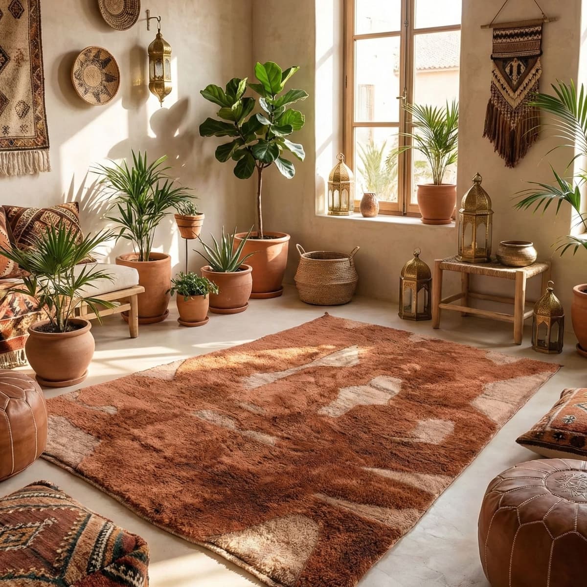 Beni Ourain Rug — Large Area Rug — Living Room - Detail view 3