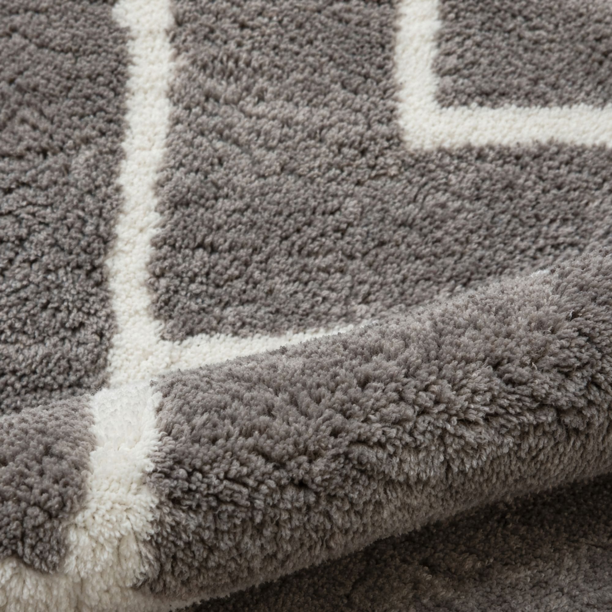 Modern Moroccan Area Rug - Ivory Negative Space - Mrirt Moroccan rug in Sand color, 183 x 274 cm