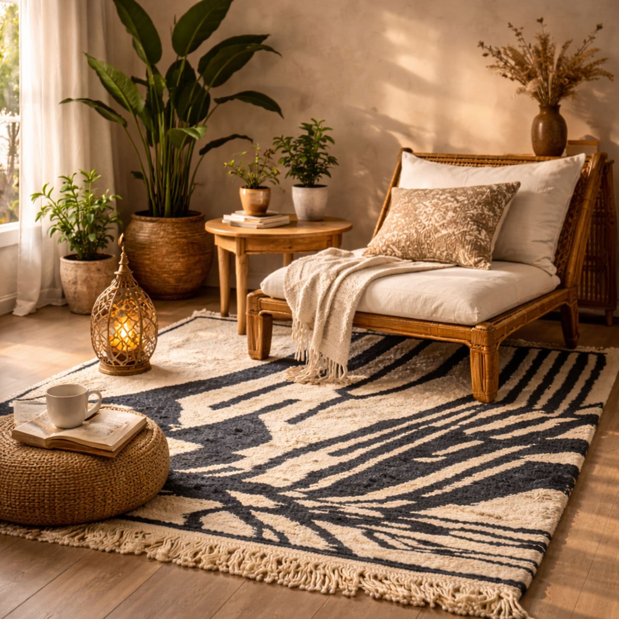 Traditional Medium Mrirt — Terracotta Hand-Knotted Wool Rug - Mrirt Moroccan rug by Nomadinas