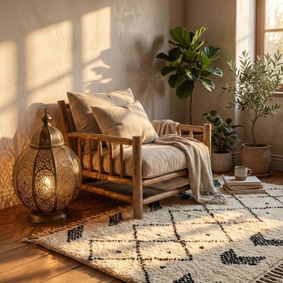 Berber Tribal Wool Rug — Heritage Diamond Motif