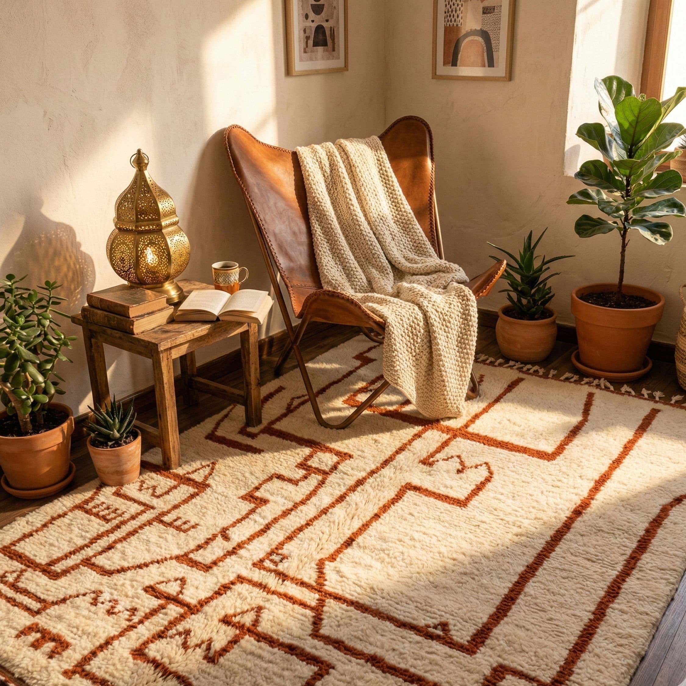 Custom Moroccan Rug — Minimal Tribal — Perfect Fit
