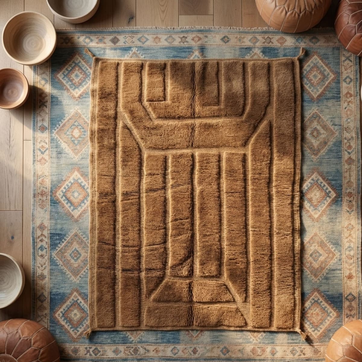 Custom Moroccan Rug — Geometric Design — Any Room