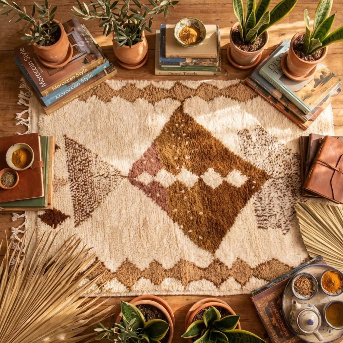 Custom Beni Ourain Rug — Made to Order Geometric Carpet