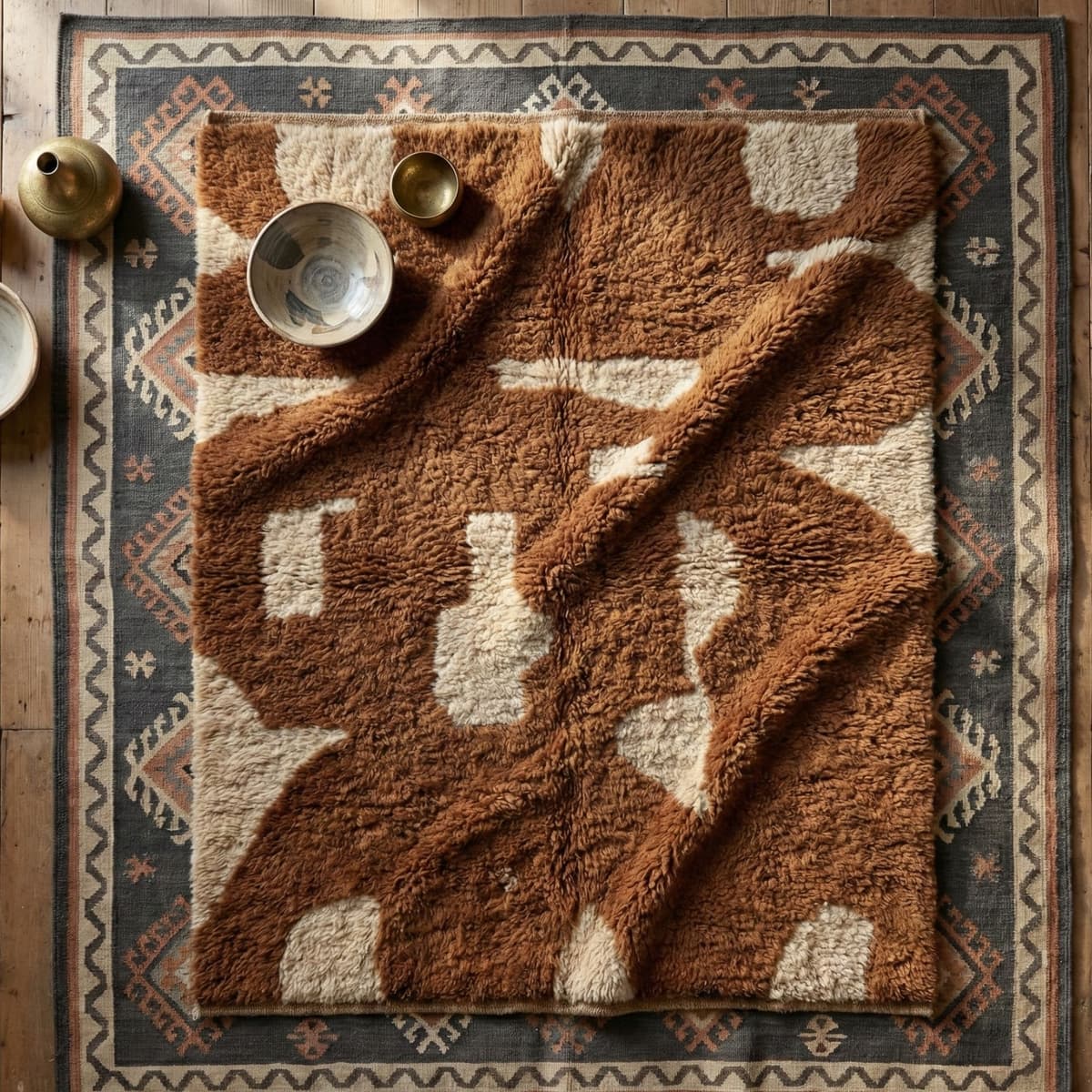 Custom Moroccan Rug Fiber — Tailored Design — Perfect Fit Room