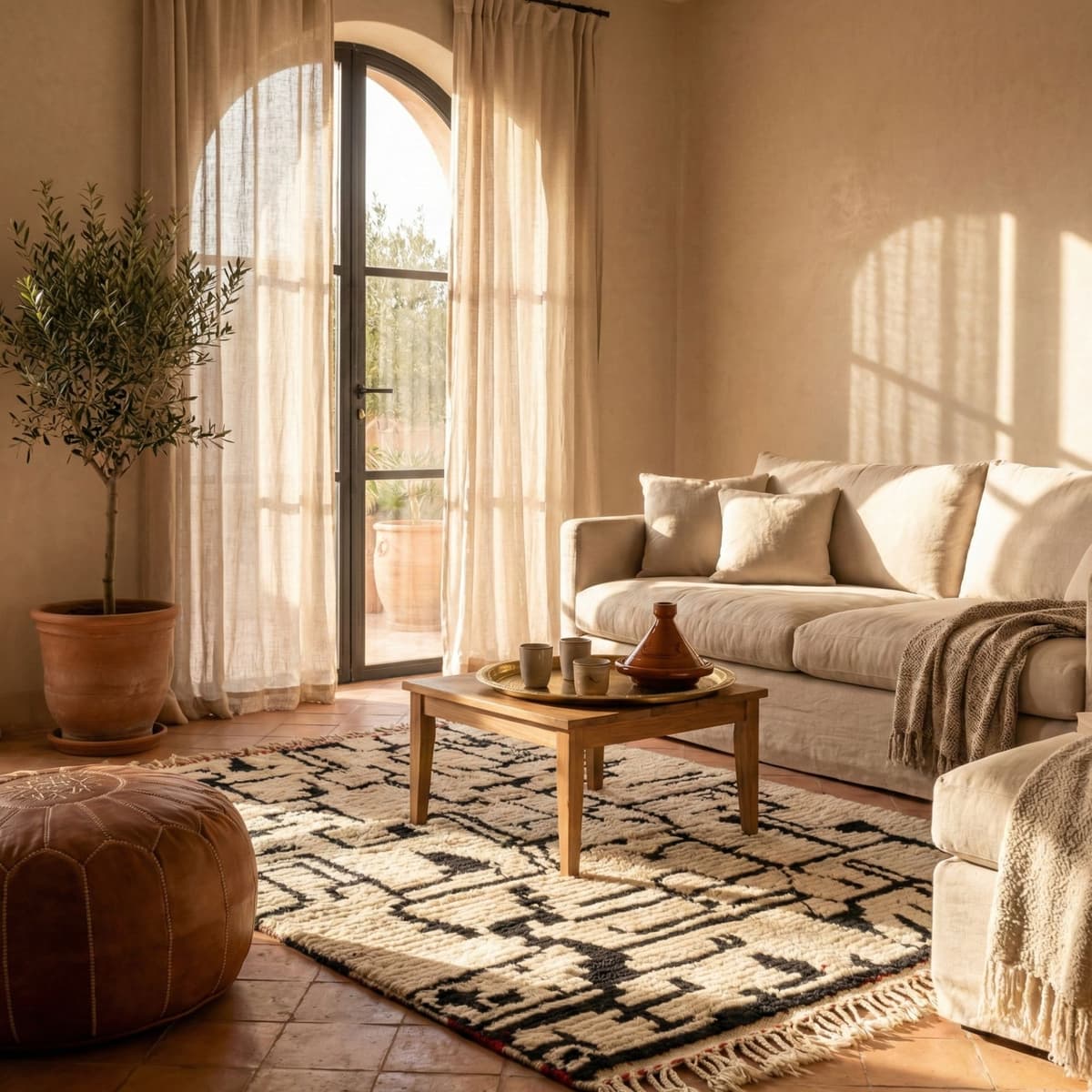 Large Moroccan Rug 8x10 — Beni Ourain Wool — Var 1